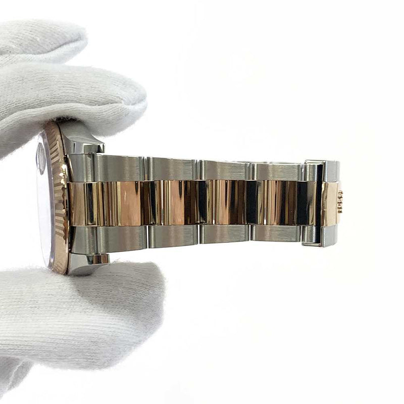 DATEJUST 36MM SLATE GREEN ROMAN DIAL FLUTED BEZEL OYSTER BRACELET STAINLESS STEEL AND ROSE GOLD