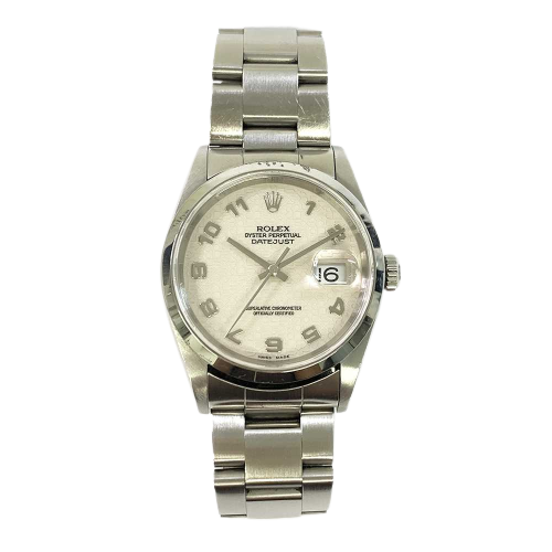 Rolex Datejust 16200 White Jubilee Arabic Dial