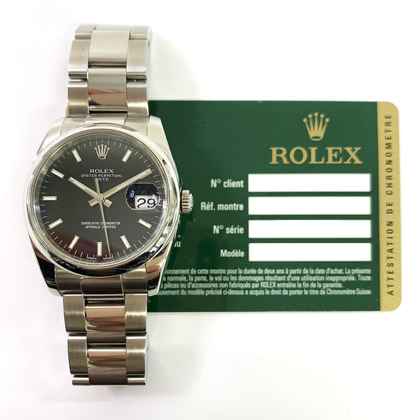 Rolex Date 115200 Black Dial