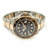GMT-MASTER II 40MM "ROOT BEER" BLACK DIAL BLACK/BROWN CERAMIC BEZEL STAINLESS STEEL AND ROSE GOLD
