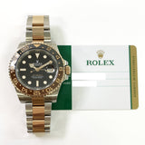 GMT-MASTER II 40MM "ROOT BEER" BLACK DIAL BLACK/BROWN CERAMIC BEZEL STAINLESS STEEL AND ROSE GOLD