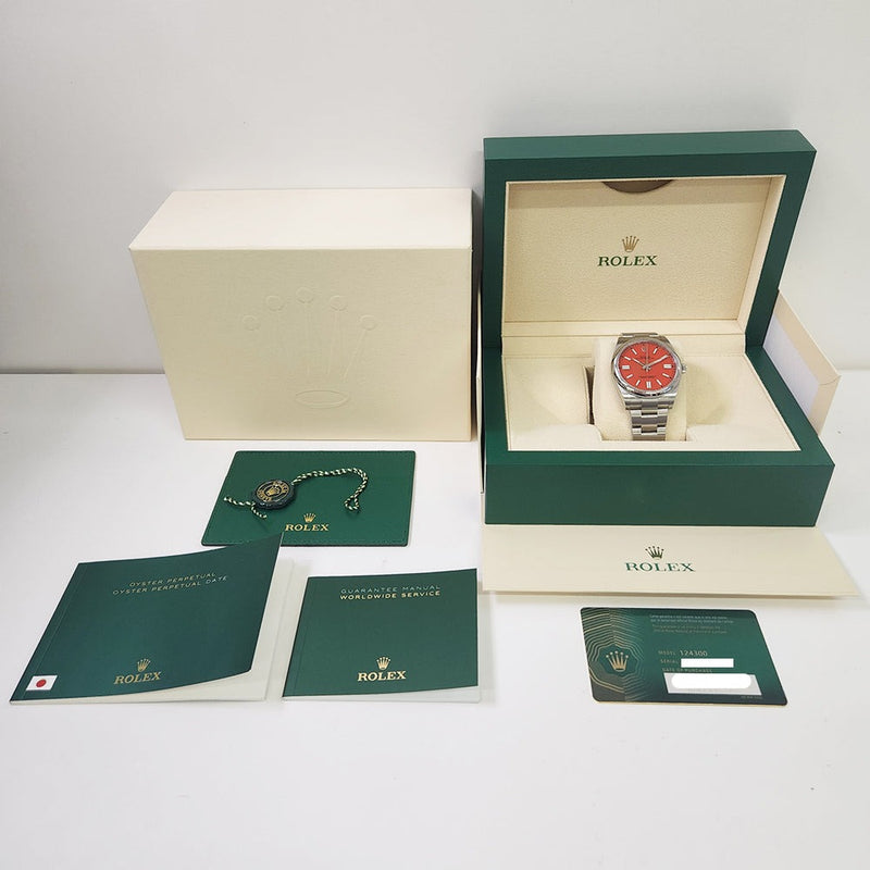 Rolex Oyster Perpetual 124300 Coral Red Dial