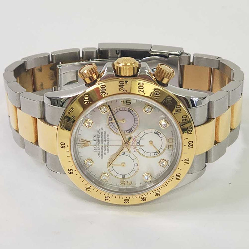 Rolex Cosmograph Daytona 116523 White Mop Diamond Dial