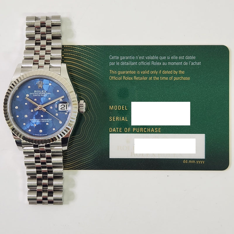 Rolex Datejust 278274 Blue Flower Diamond DIal