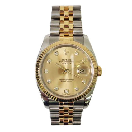 Rolex Datejust 116233 Champagne Jubilee Diamond