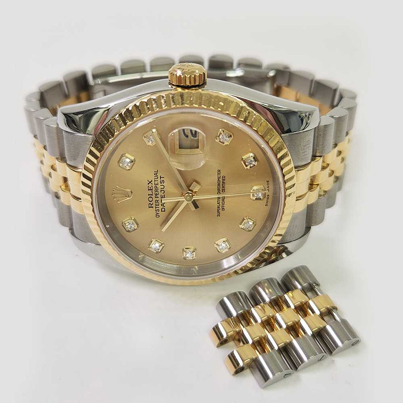 Rolex Datejust 116233 Champagne Jubilee Diamond