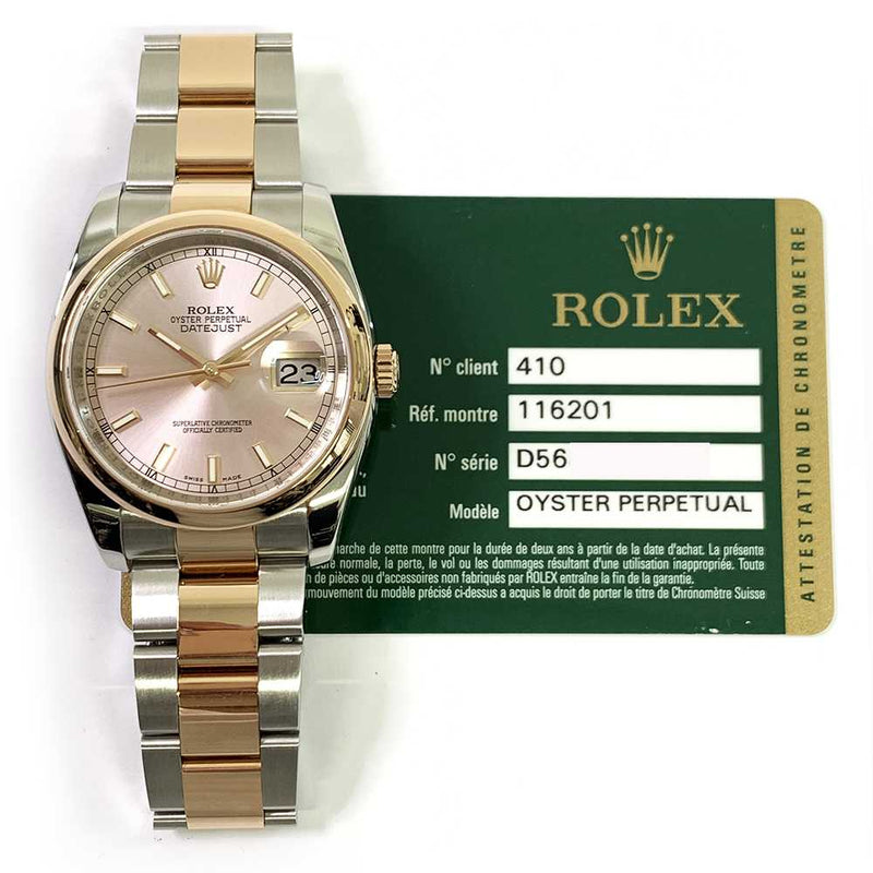 Rolex Oyster perpetual 116201 Pink Dial