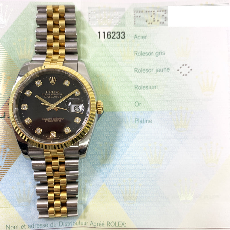 Rolex Datejust 116233 Black Dial