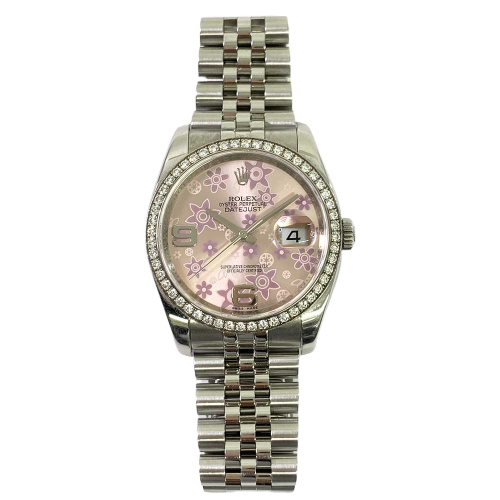 Rolex Datejust 116244 Pink Florar Motif Dial