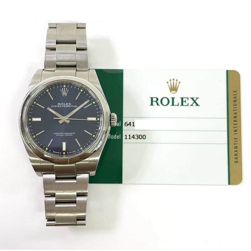 Rolex Oyster perpetual 114300 Blue Dial