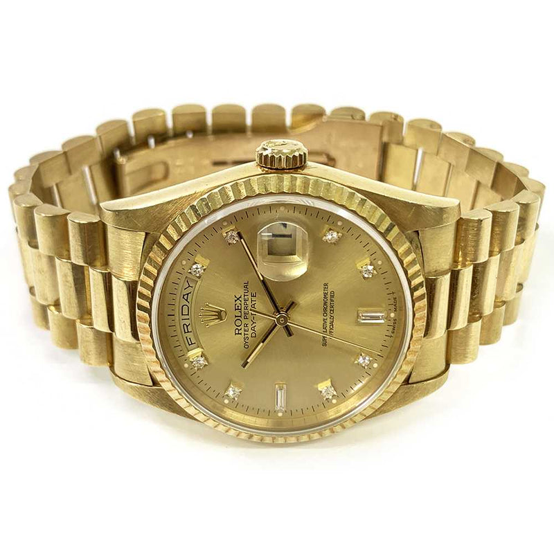 Rolex Day-Date 118238 Presidential Champagne Diamond Dial