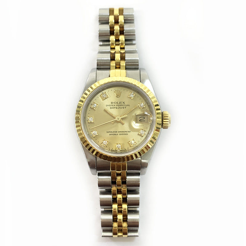 Rolex Lady-Datejust 69173 Champagne Diamond Dial