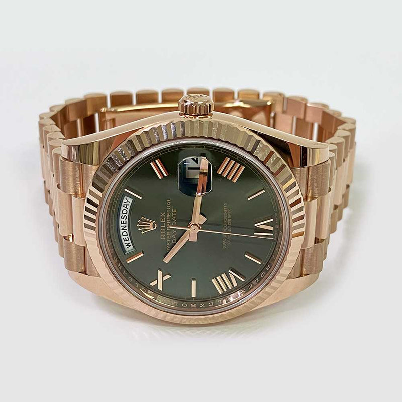 Rolex Day-Date 228235 Green Roman Dial