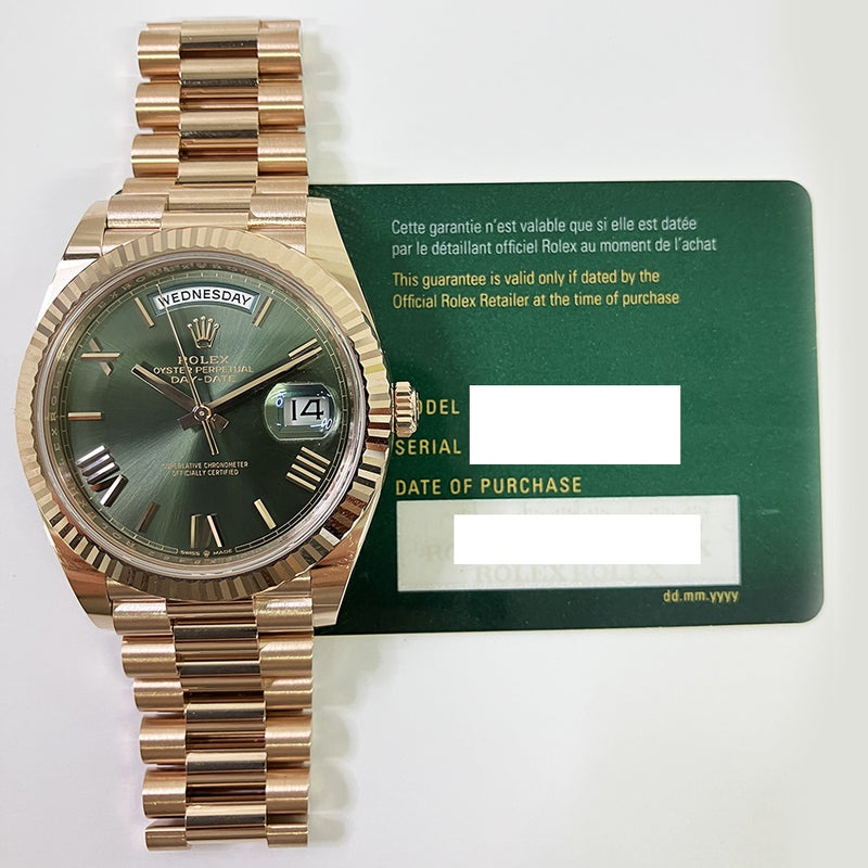 Rolex Day-Date 228235 Green Roman Dial