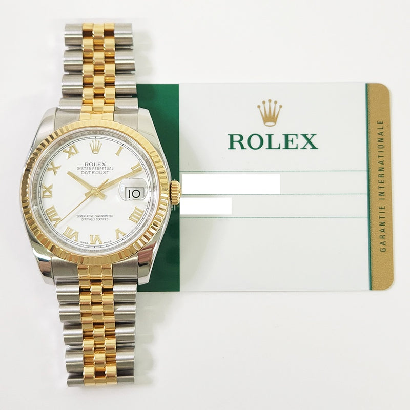 Rolex Datejust 116233 White Roman Dial