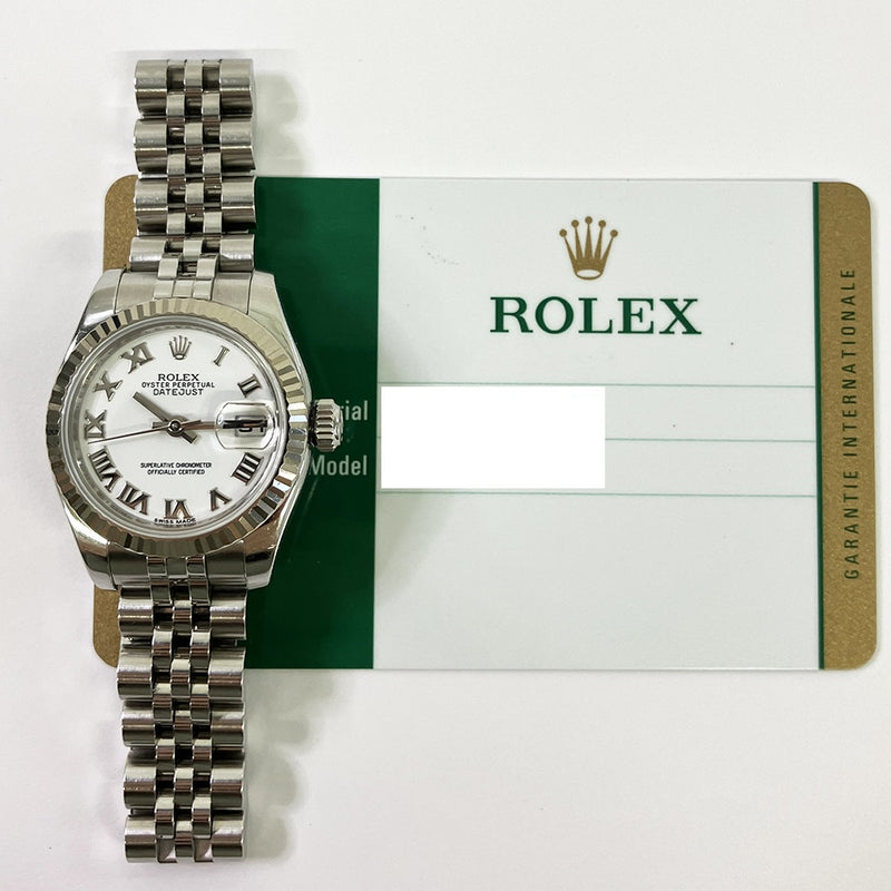 Rolex Lady-Detajust 179174 White Roman Dial