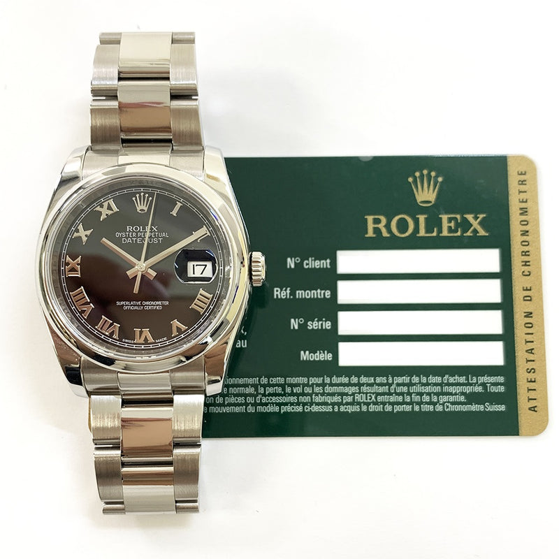 Rolex Datejust 116200 Black Roman Dial
