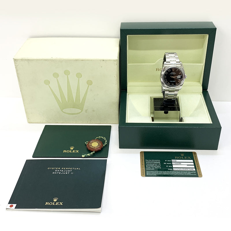 Rolex Datejust 116200 Black Roman Dial