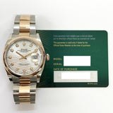 Rolex Datejust 126201 Silver Fluted Diamond Dial
