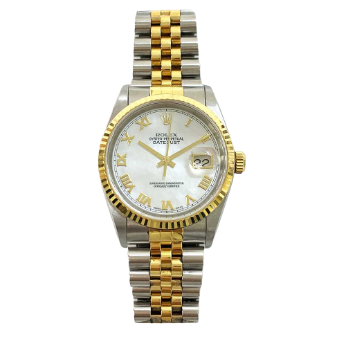 Rolex Datejust 16233 White Mop Roman Dial