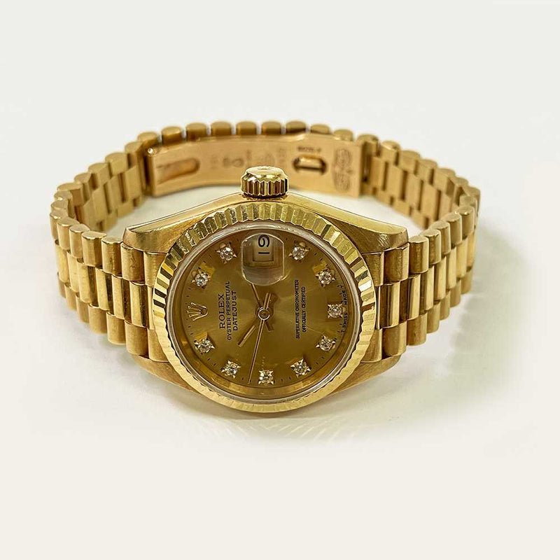 Rolex Datejust 69178 Champagne Diamond Dial