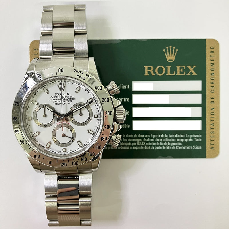 Rolex Cosmograph Daytona 116520 White Dial