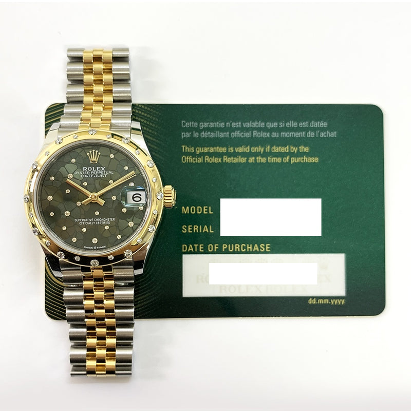 Rolex Datejust 278343RBR Green Flower Diamond Dial