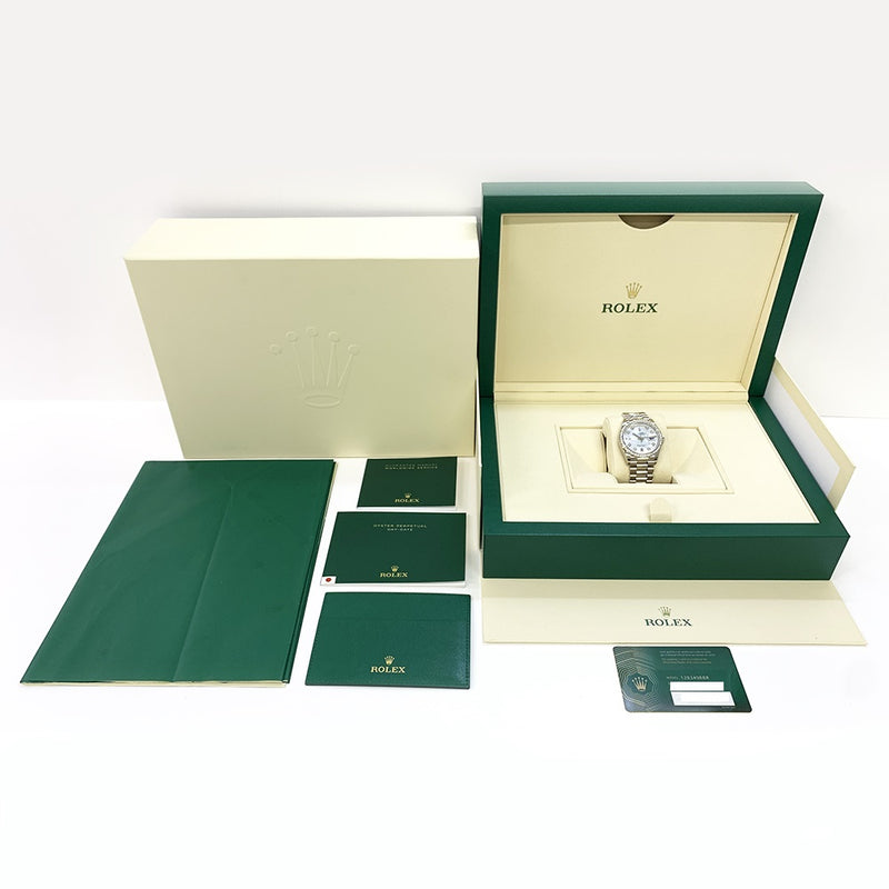 Rolex Day-Date 128349RBR White Mop Diamond Dial