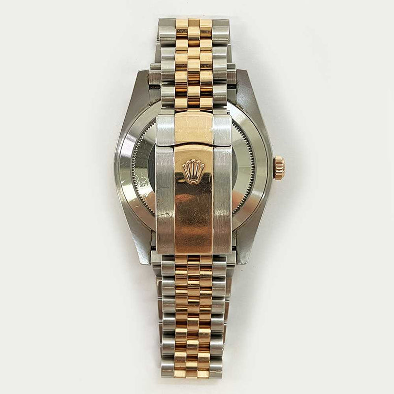 DATEJUST II 41MM CHOCOLATE DIAL DOMED BEZEL JUBILEE BRACELET STAINLESS STEEL AND ROSE GOLD