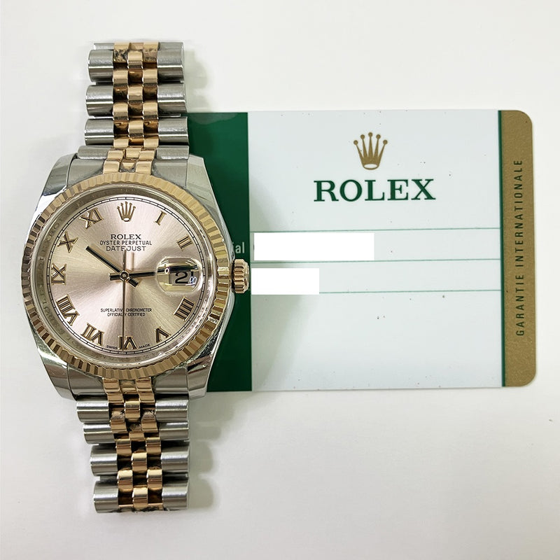 Rolex Datejust 116231 Pink Roman Jubilee