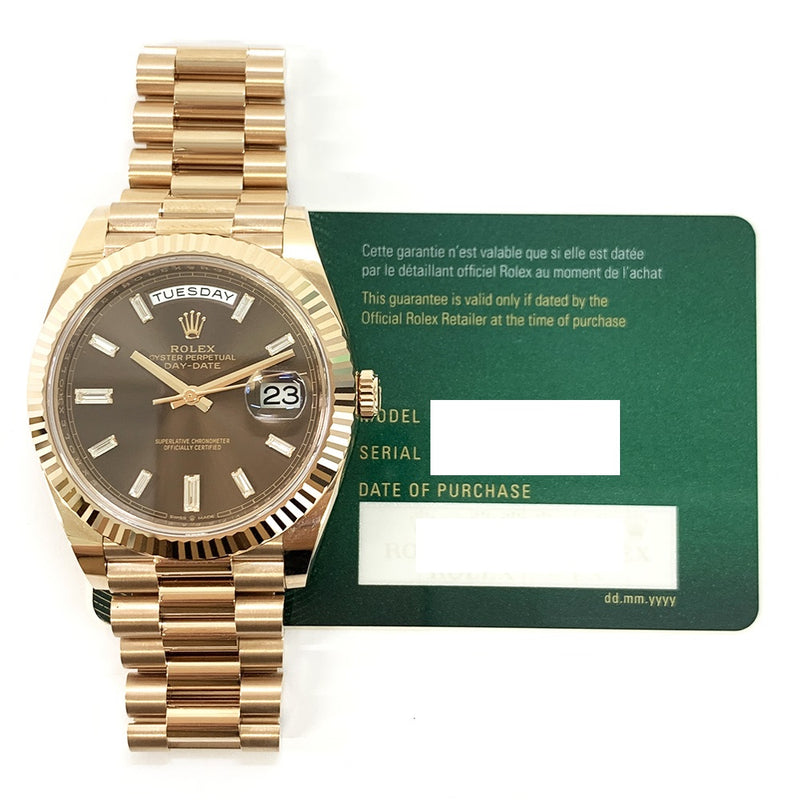 Rolex Day-Date 228235 Chocolate Diamond Dial