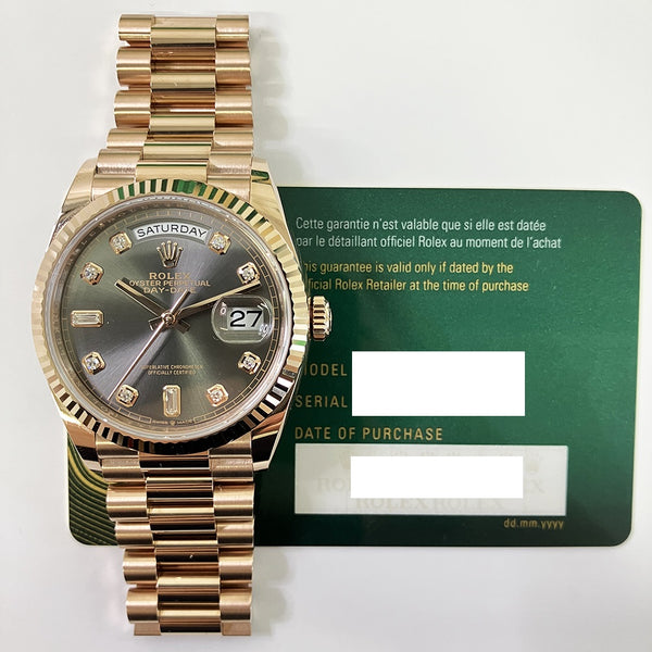 Rolex Day Date 128235 Slate Diamond Dial