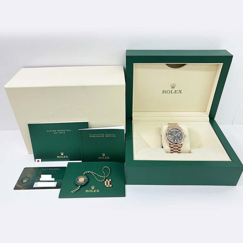 Rolex Day Date 128235 Slate Diamond Dial