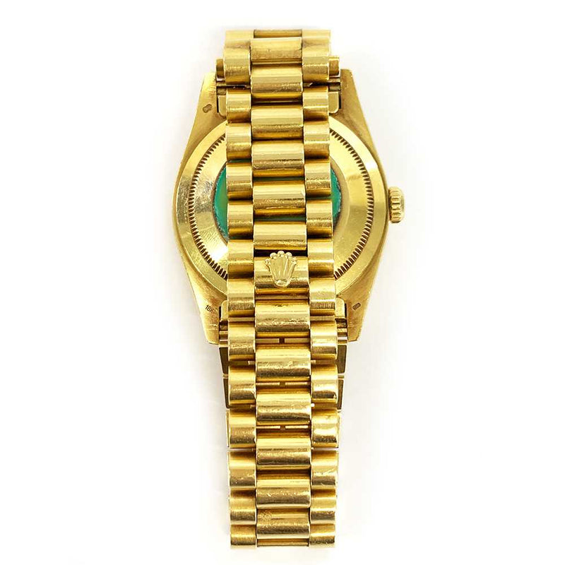 DAY-DATE 36MM CHAMPAGNE DIAMOND DIAL FLUTED BEZEL PRESIDENT BRACELET YELLOW GOLD