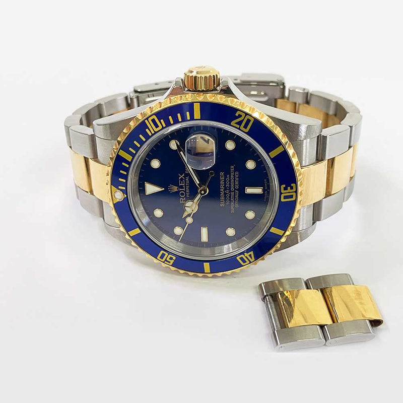 SUBMARINER DATE 40MM BLUE DIAL STAINLESS STEEL AND YELLOW GOLD