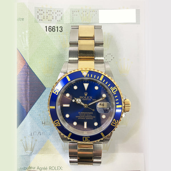 SUBMARINER DATE 40MM BLUE DIAL STAINLESS STEEL AND YELLOW GOLD