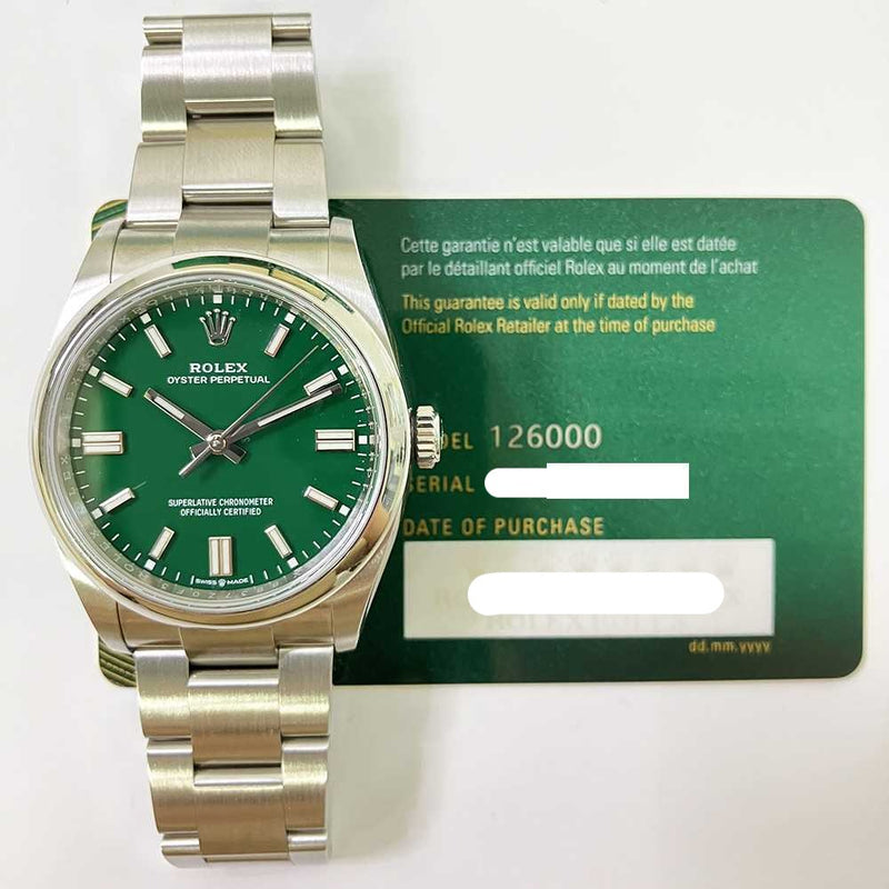 Rolex Oyster Perpetual 126000 Green Dial