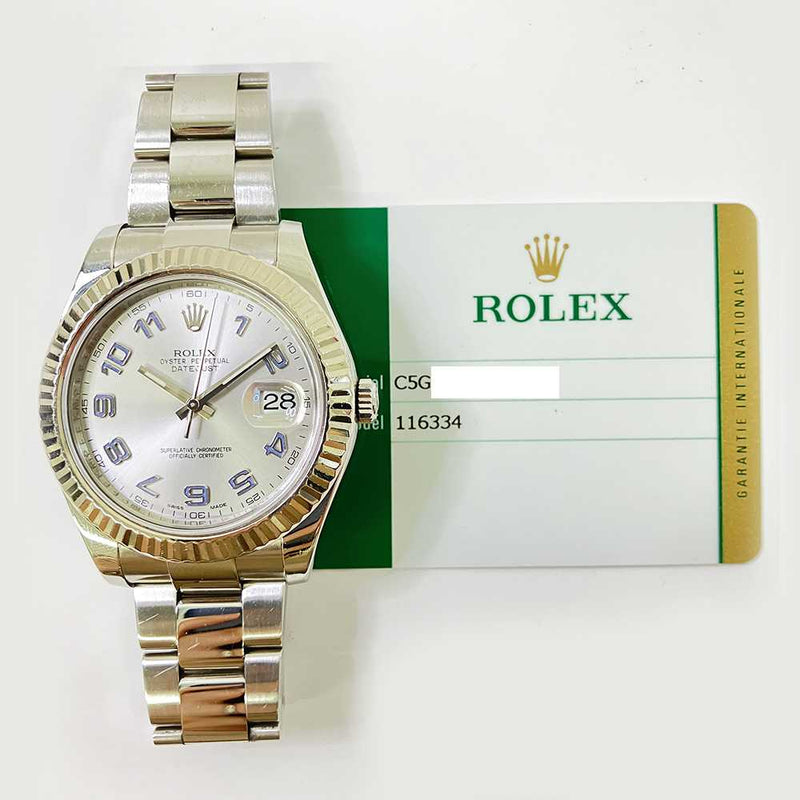 Rolex Datejust II 116334 Silver Dial Feb 2015