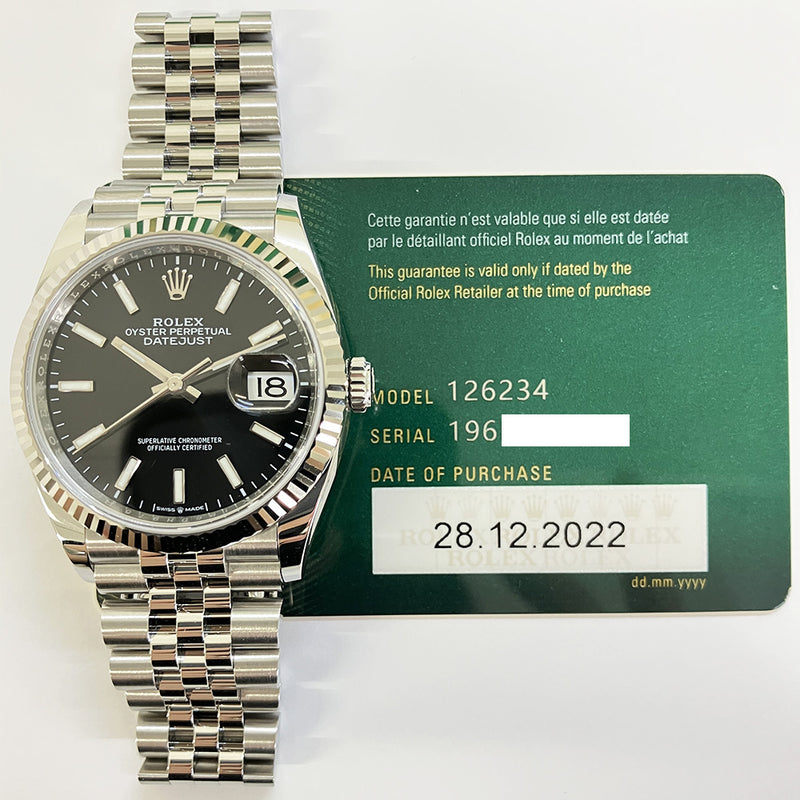 Rolex Datejust 126234 Black Fluted Dial