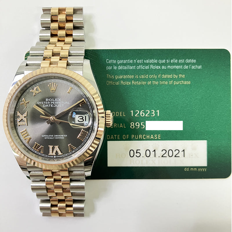 Rolex Datejust 126231  Slate "VI&IX" Diamond Dial