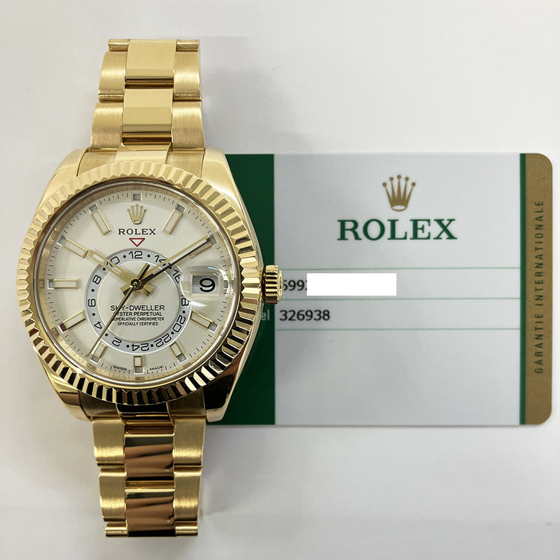 Rolex Sky-Dweller 326938  White Dial Dec 2019