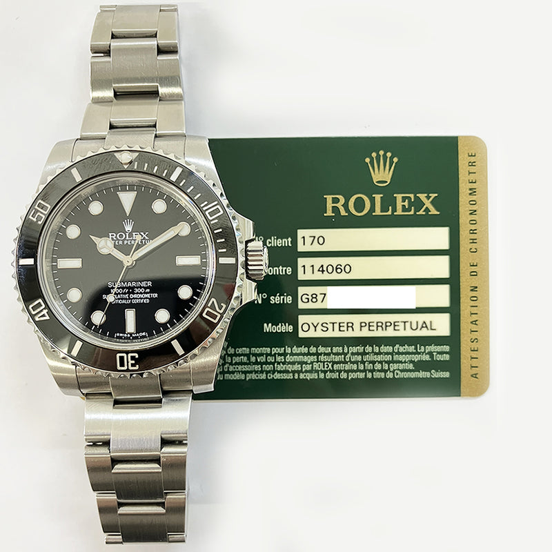 Rolex Submariner 114060 Black Dial