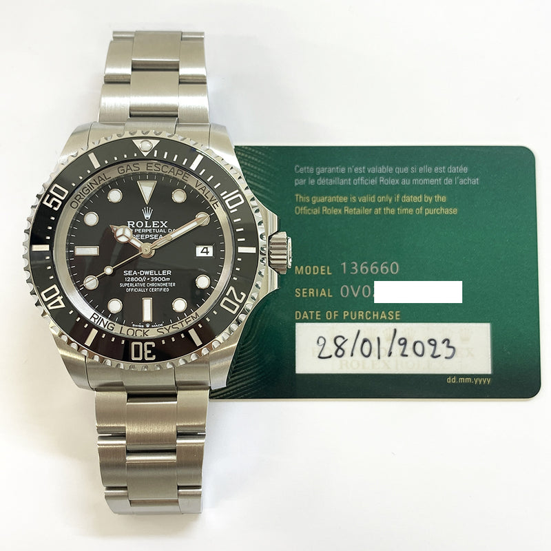 Rolex Deepsea 136660 Black Dial Jan 2023