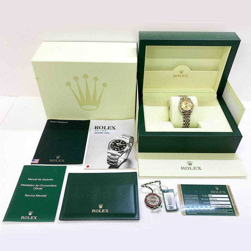 Rolex Datejust 179173 Champagne Diamond Dial