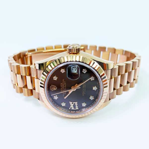Rolex Datejust 279175 Chocolate Star Diamond Dial