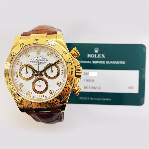 Rolex Cosmograph Daytona 116518 White Diamond Dial