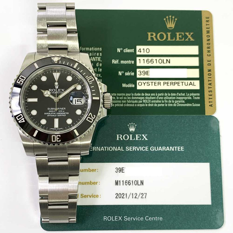 Rolex Submariner Date 116610LN Black Dial Mar 2012