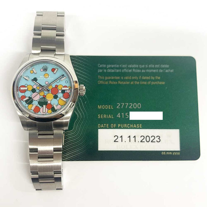 Rolex Oyster Perpetual 277200 Celebration Motif Dial Nov 2023