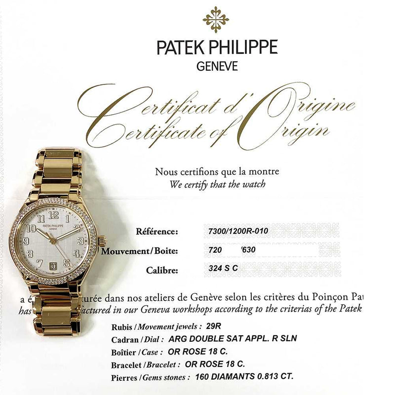 Patek Philippe Twenty~4 7300/1200R-010 Silver Arabic Dial Dec 2021