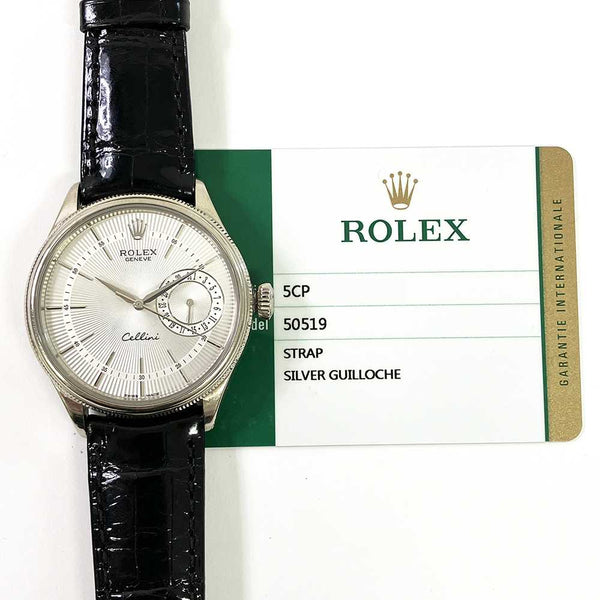 Rolex Cellini Date 50519 Silver Dial Sep 2015